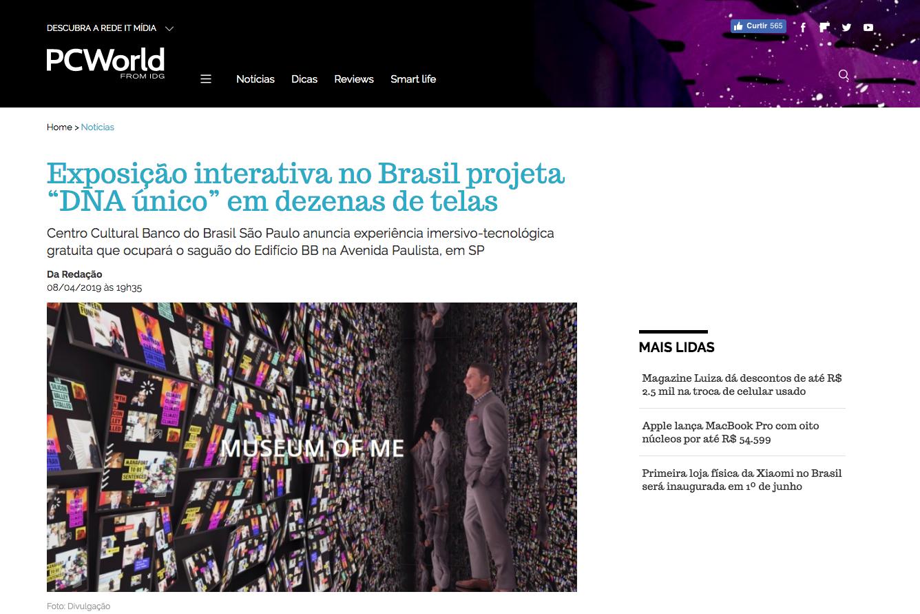 Exposição interativa no Brasil projeta “DNA único” em dezenas de telas   PCWorld.png