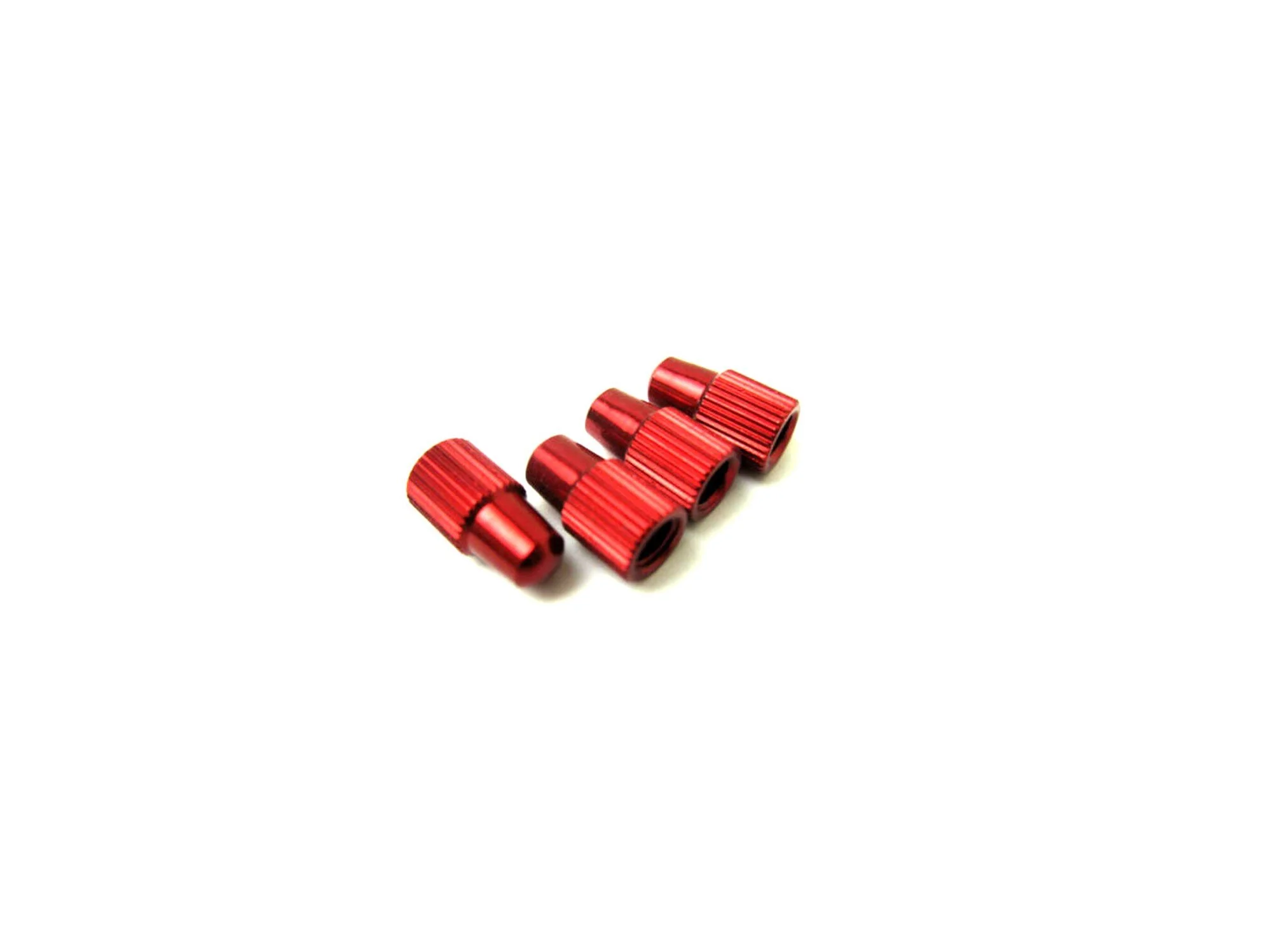 Red Aluminium Valve Caps