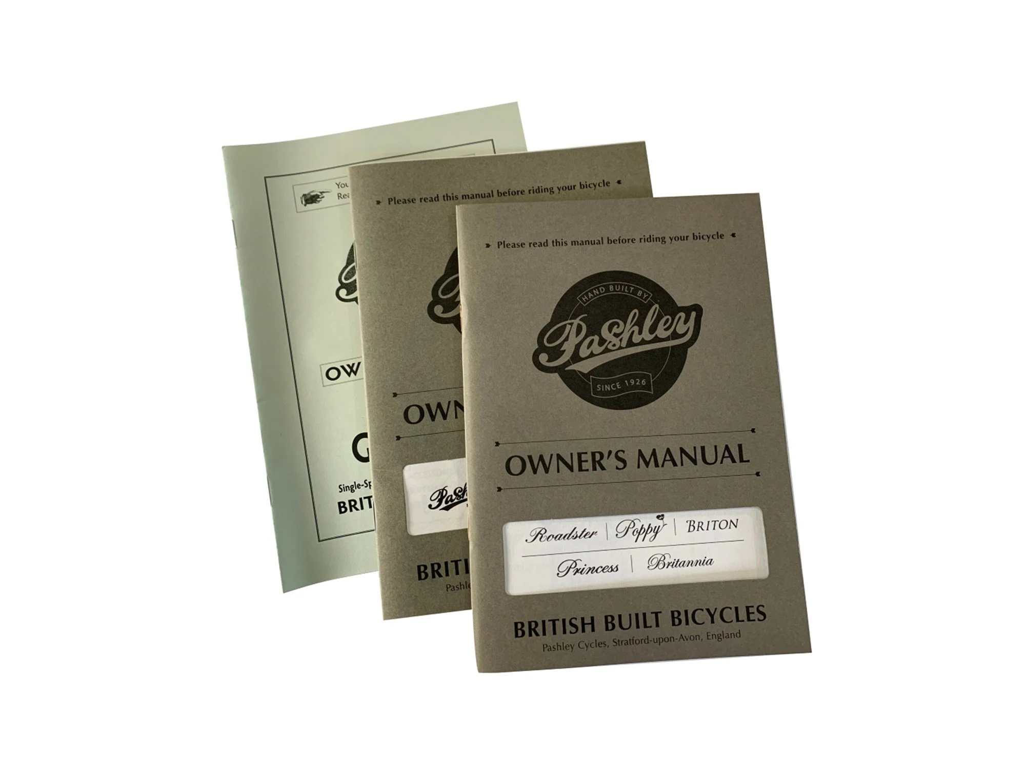 Pashley Owner's Manual - various types for your Pashley