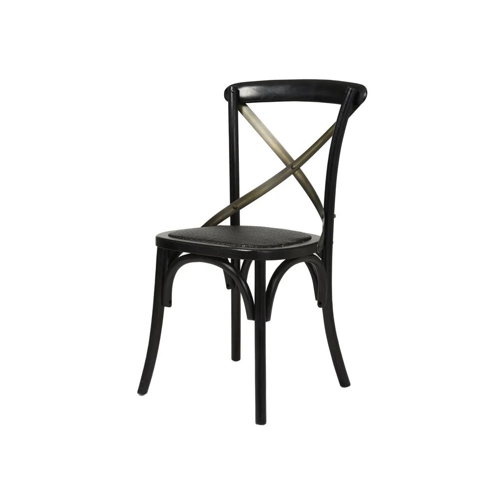 Crossback Chair w/ Rattan Seat $220