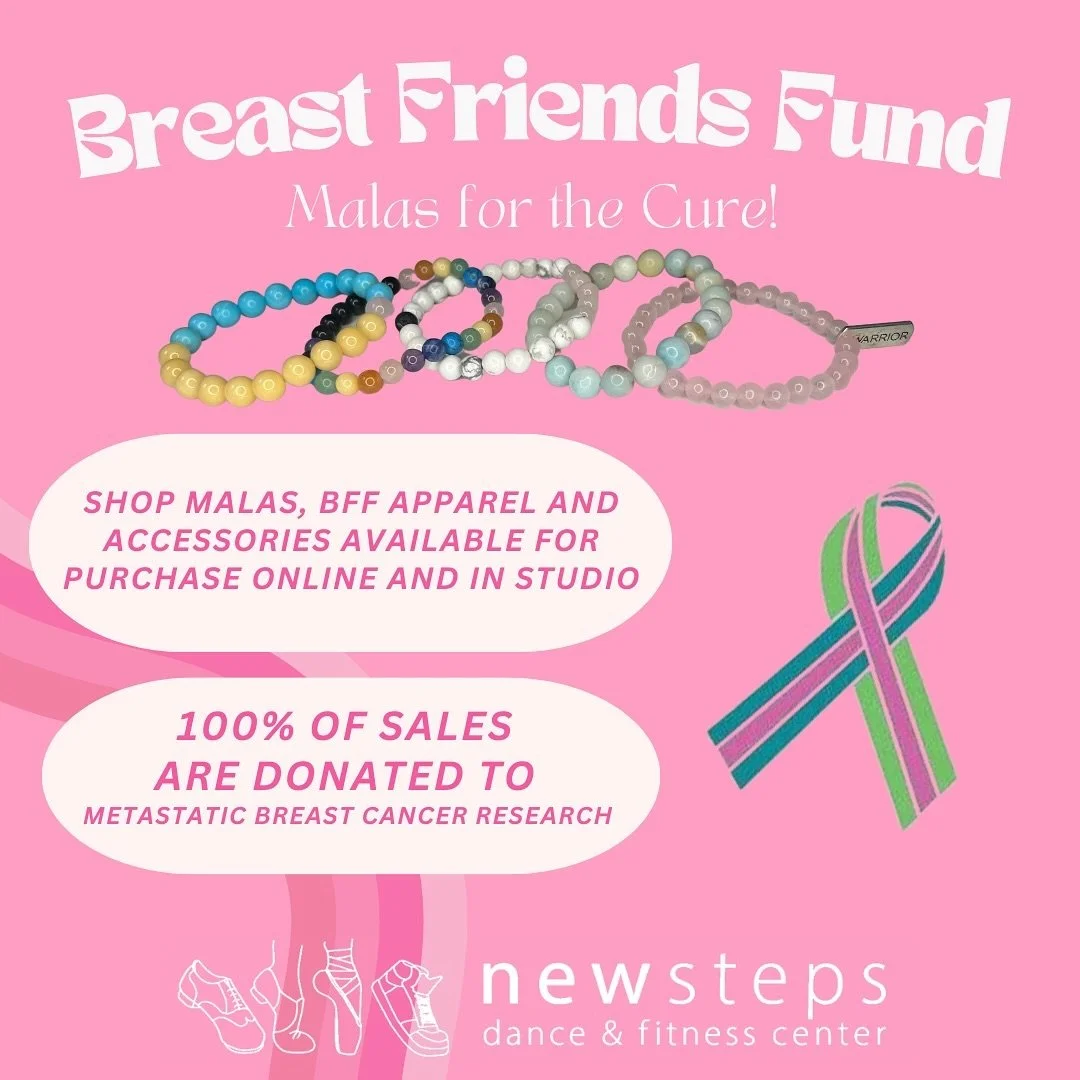 October is Breast Cancer Awareness month, and here at New Steps we support and raise awareness of this horrible disease all year long. 

If you have been around you know we are proud supporters of Breast Friends Fund. @sandy_cassa started BFF as a wa