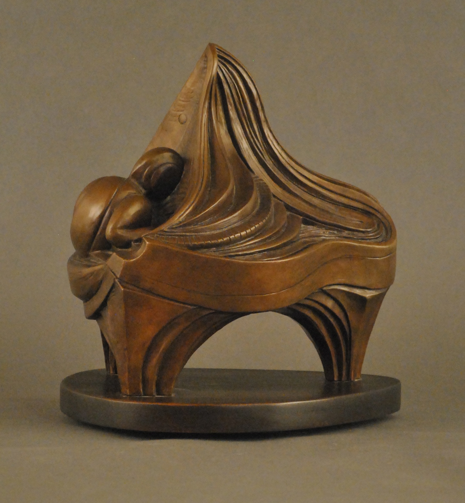 Piano Solo In 3D (bronze patina)
