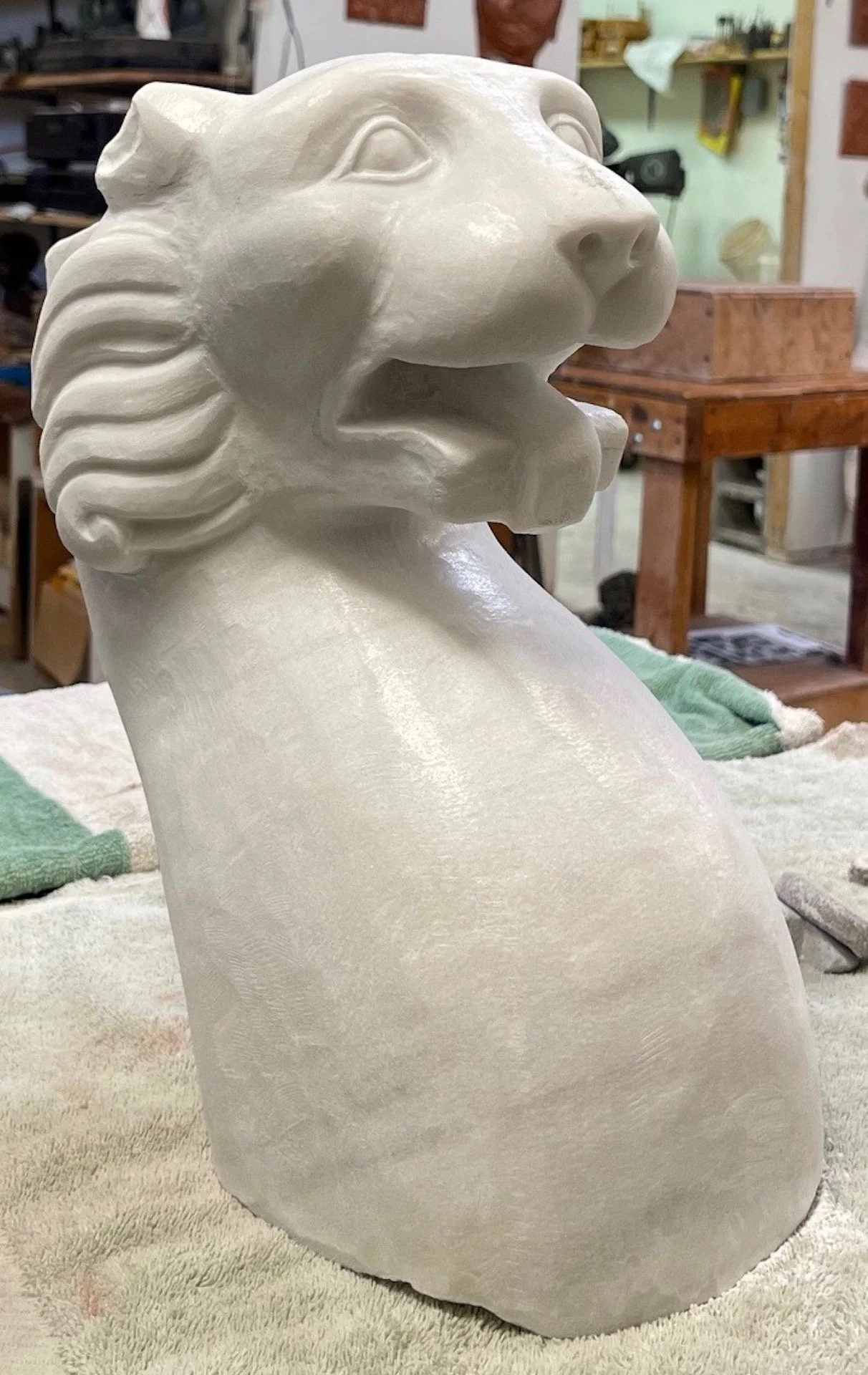 Marble Lion Gargoyle