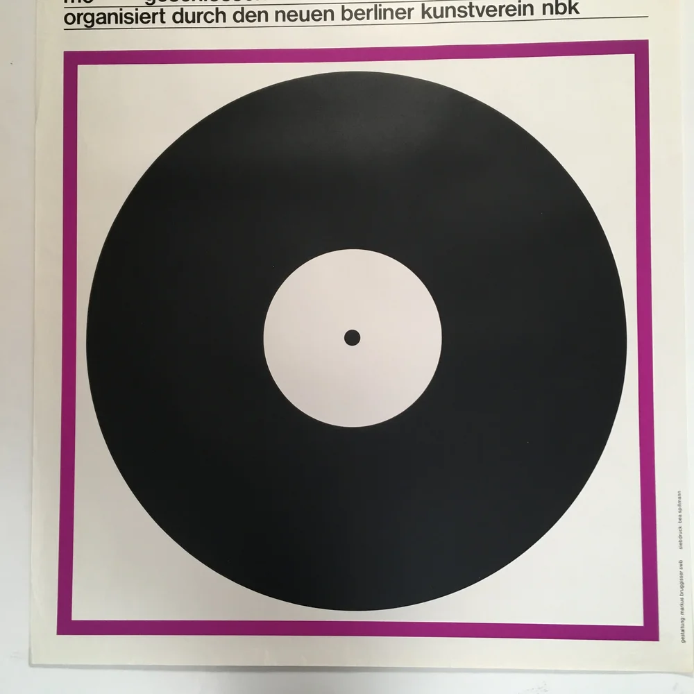 Swiss Vinyl Record Album Exhibition Poster, circa 1978 — Andrew