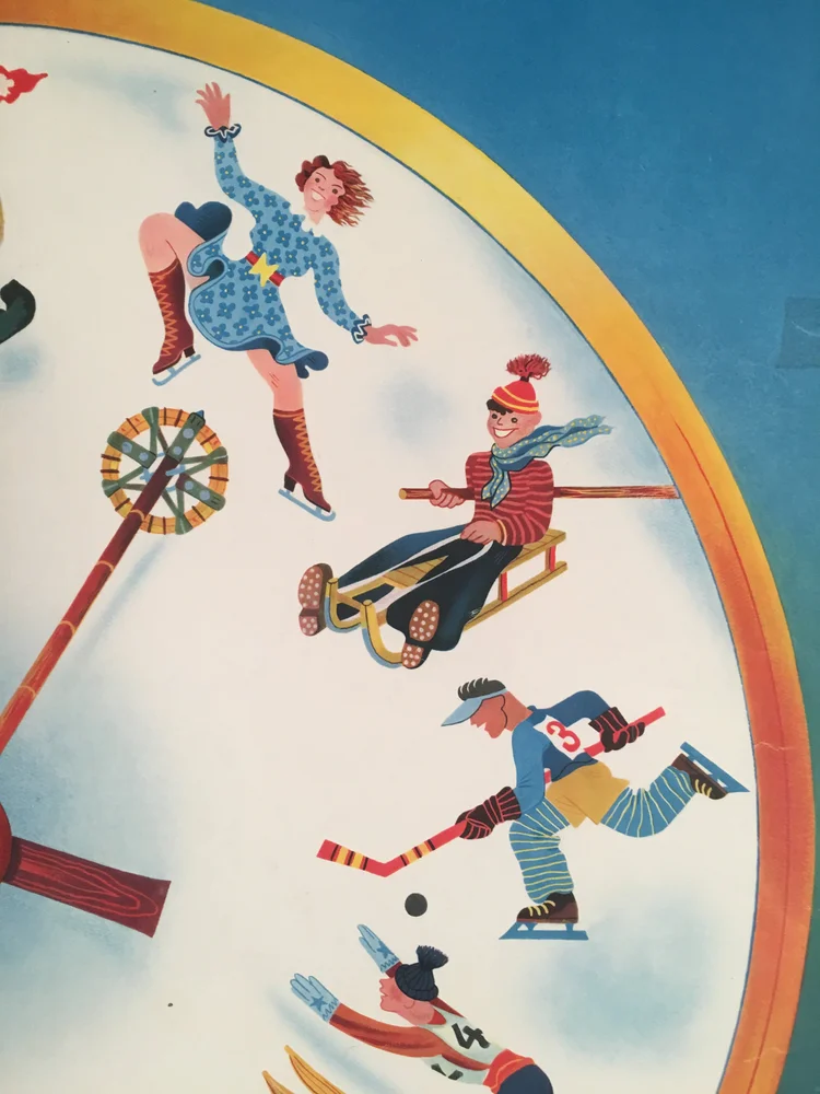 Swiss Winter Sports Travel Poster by Herbert Leupin — Andrew