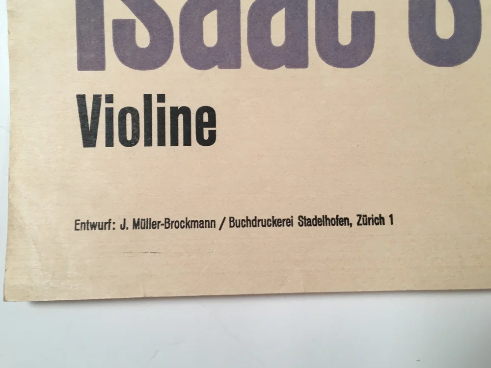 1951 Classical Music Concert Poster by J. Muller-Brockmann