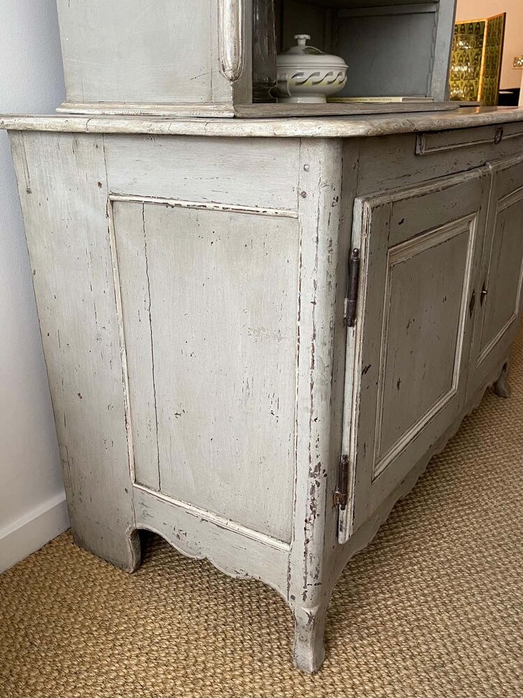 Hand Painted Louis XV Style Hutch Cupboard