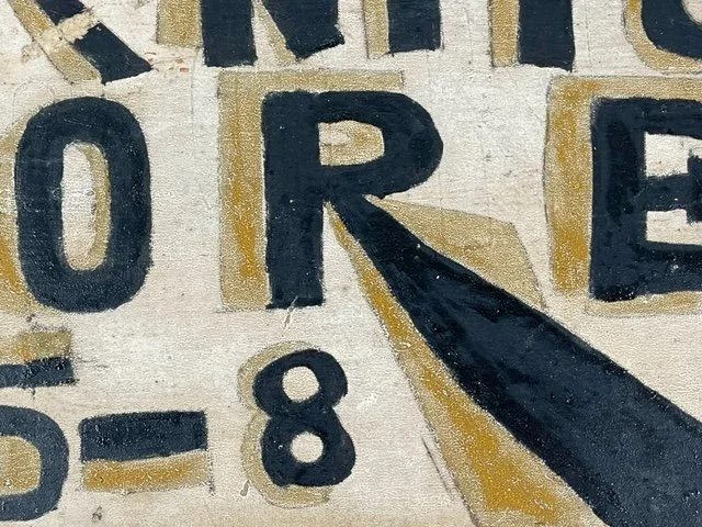 Bold and Unusual Folk Art Hand Painted Trade Sign — Andrew