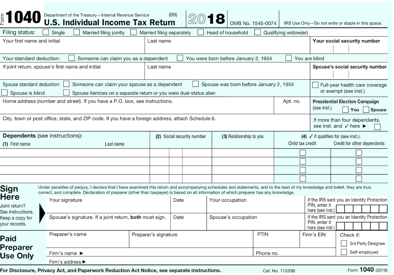 Form 1040 Schedules Tax Tables