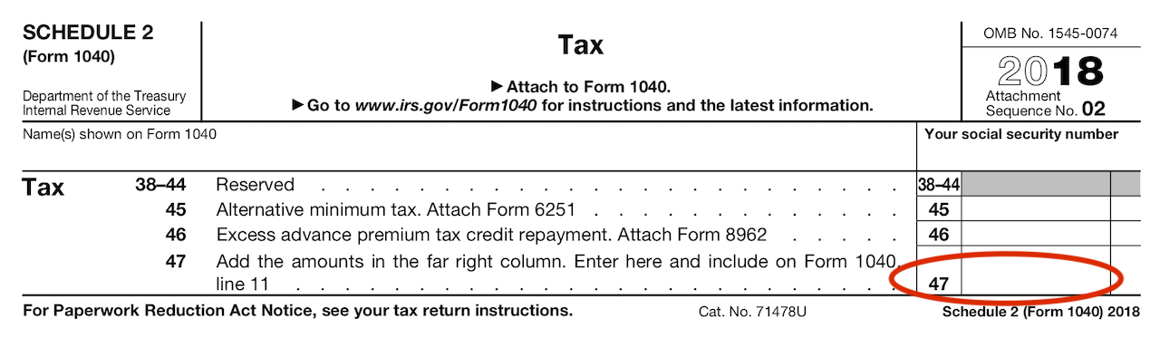 Form 1040 Schedules Tax Tables