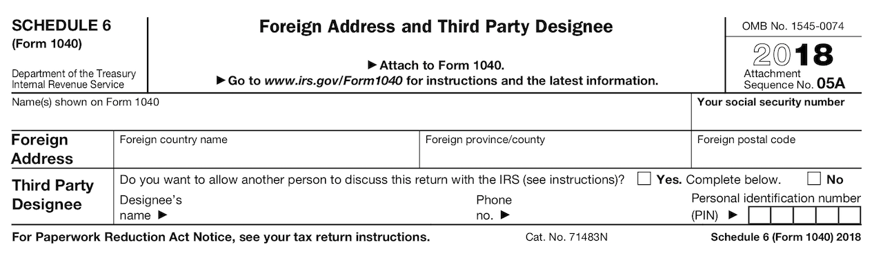 Schedule 6 Script Example Describes new Form 1040, Schedules & Tax Tables