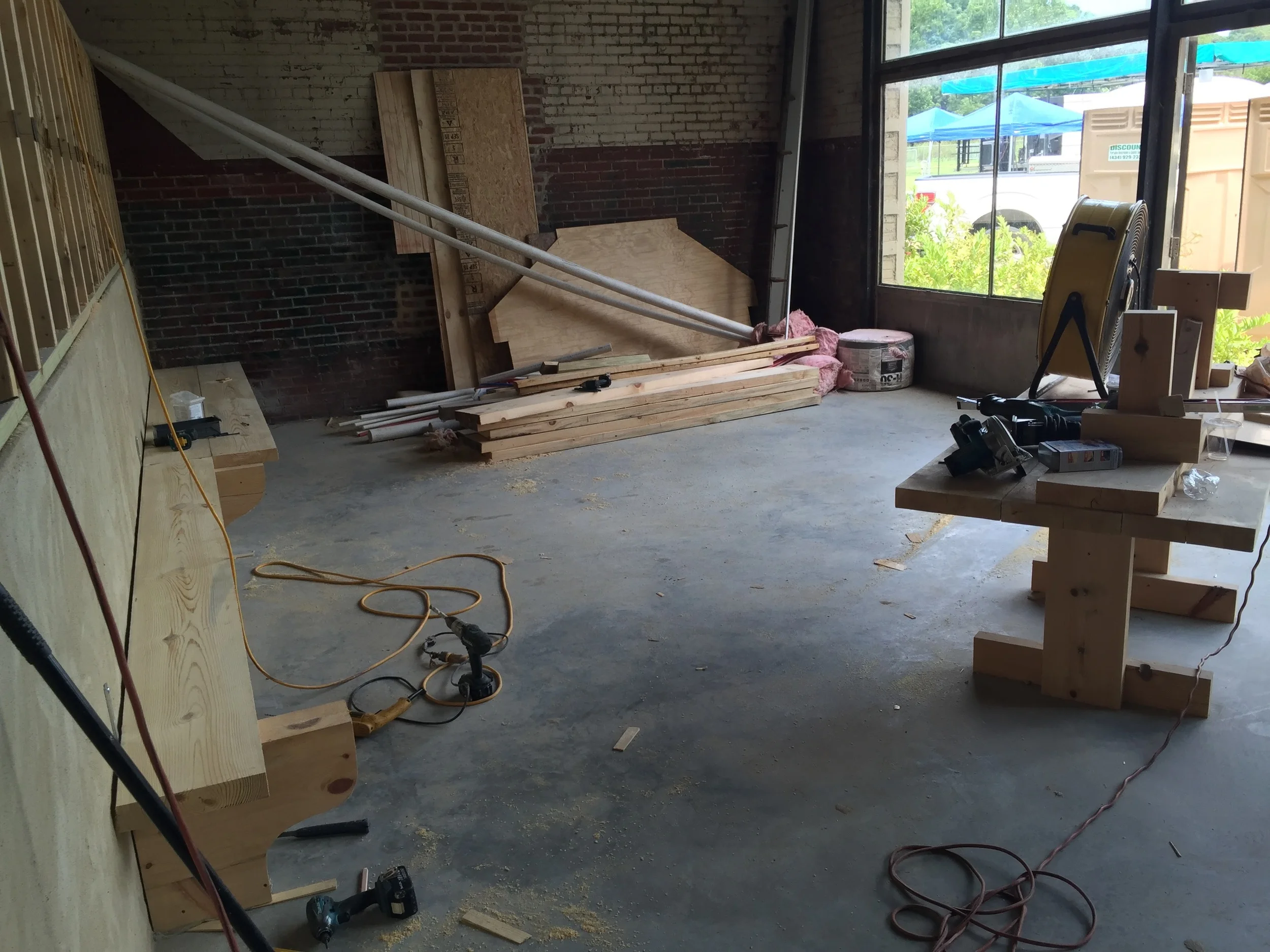 An early photo of The Garage. Trust me ... it's gonna be cool.