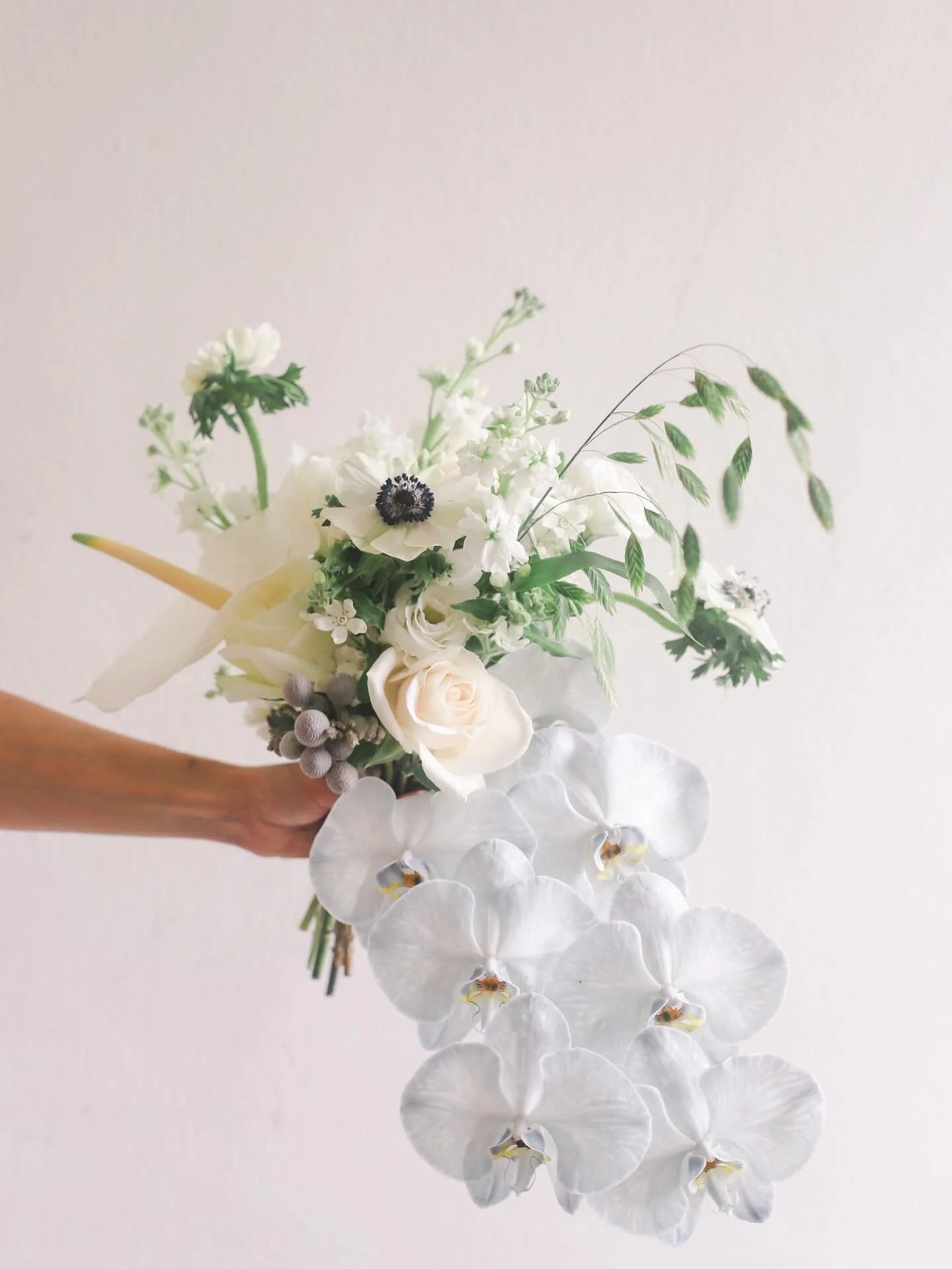 Let soft greens guide your eyes &mdash;
across pale, shapely forms,
as white, cream and silver rest where they please.