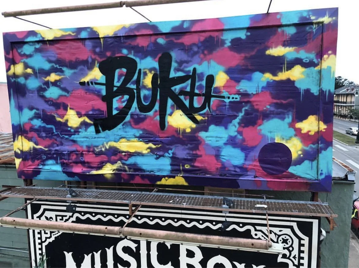  Handpainted billboard for Buku Music Fest. 