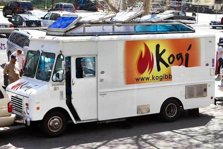 Kogi BBQ 11am-2:30pm Known as the "Kogi Beef Truck" or "Kogi Korean BBQ Truck", most people just know this truck as "delicious", and you really haven't had a taste of Los Angeles until you've tried a Kogi creation. Born from late-night hunger by founders Mark Manguera, Caroline Shin-Manguera, and Chef Roy Choi, these ever-famous Kogi trucks have been serving up Korean-Mexican cuisine all around town and are now considered traveling LA landmarks, having helped to ignite the local food truck scene. Website >