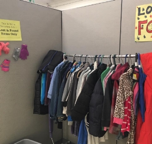 Check out the Lost & Found by the afternoon of Wednesday, November 9th before they are taken away for donations.