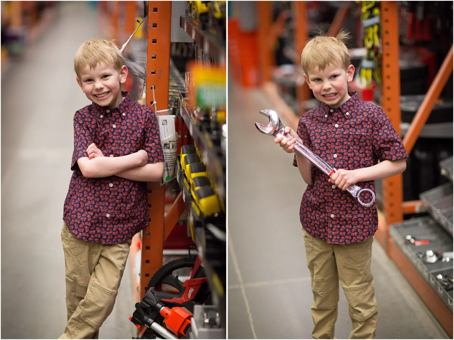 We had to take a few that showed a sense of place, since The Home Depot does reflect H's personality a lot!