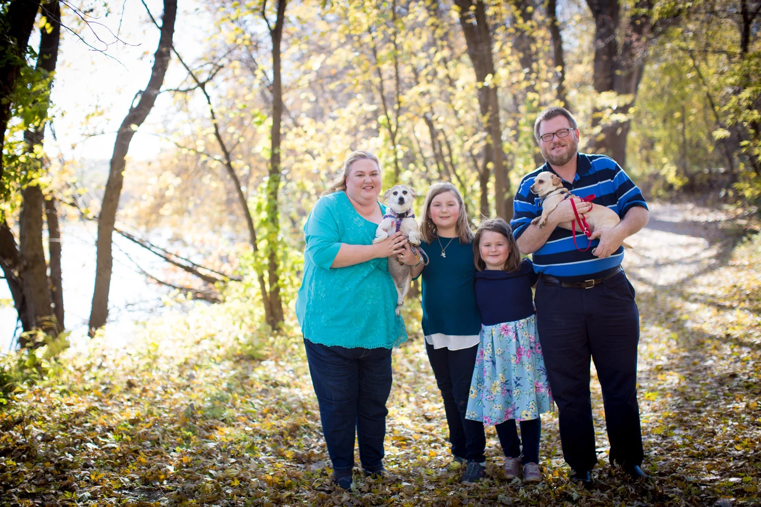 Minnesota Photographer Fort Snelling State Park, St. Paul family of four with dogs