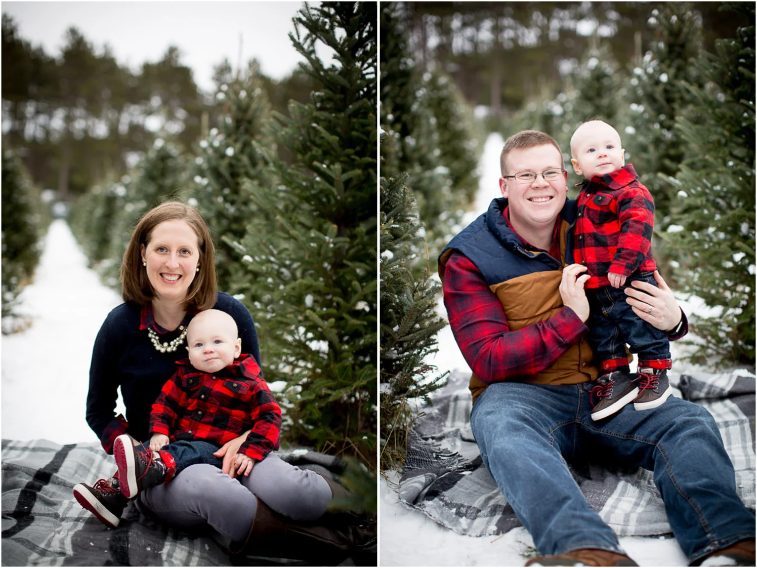 08-hansen-tree-farm-christmas-family-of-three-photographer-mn-mother-father-son-winter-gray-plaid-blanket-mahonen-photography.jpg