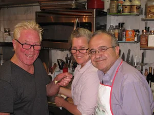 Kim & Gina Weston with Nick, owner of Hotel 1110