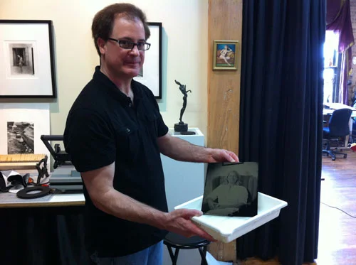 Ted Preuss making a Tintype