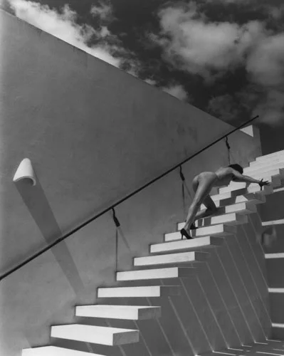 Kim Weston - Nude on White Stairs