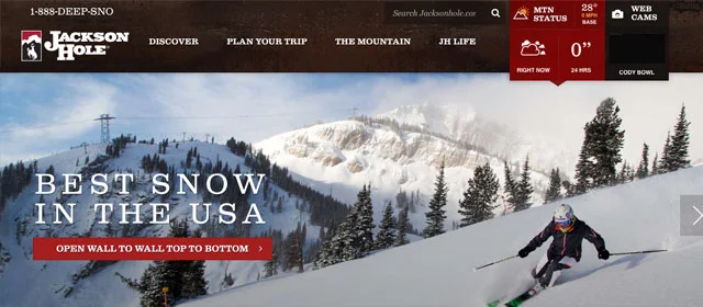 Jackson Hole Mountain Resort Home page