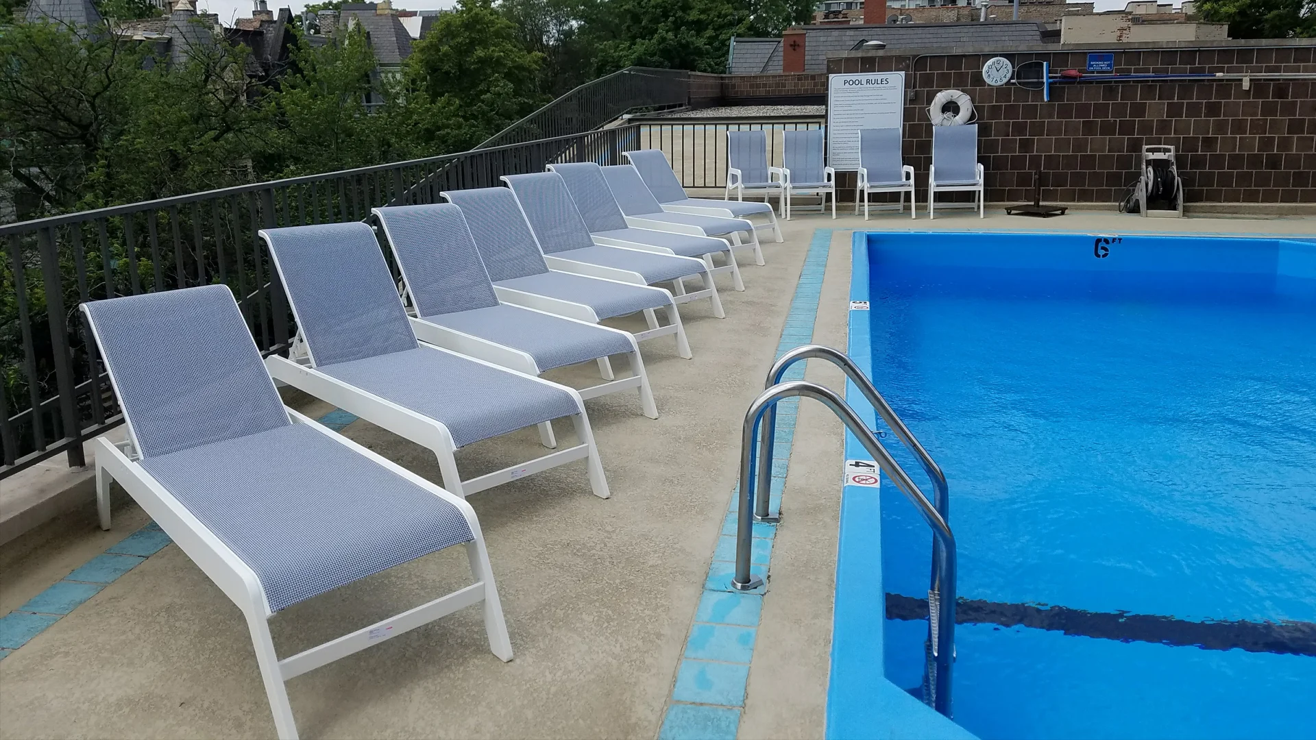 Patio chairs bought in bulk from Williams Ski & Patio’s commercial sales department