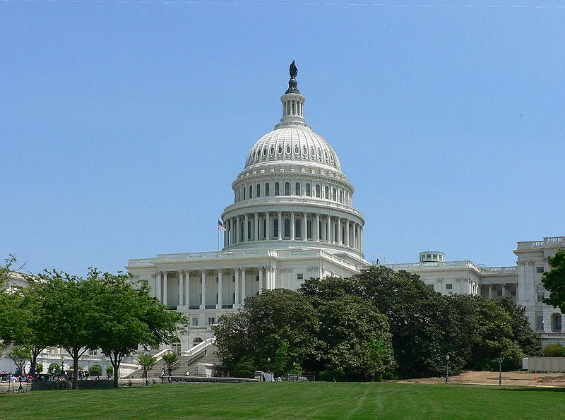 The United States Capitol, where both houses of Congress meet and have their offices.