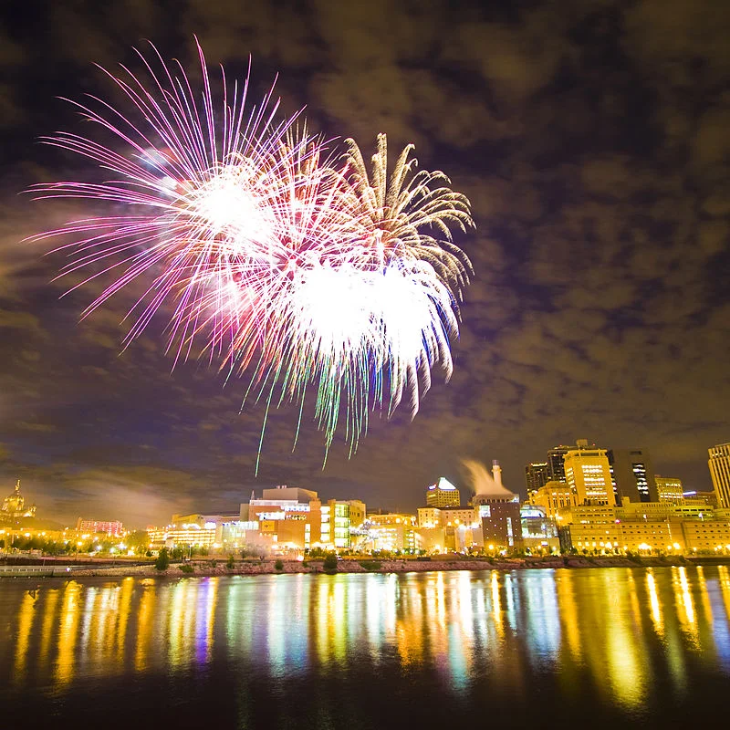 Fireworks on Independence Day