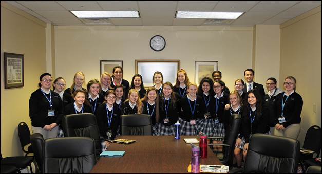 I am pictured above with Mercy Academy students during their visit to Frankfort. 