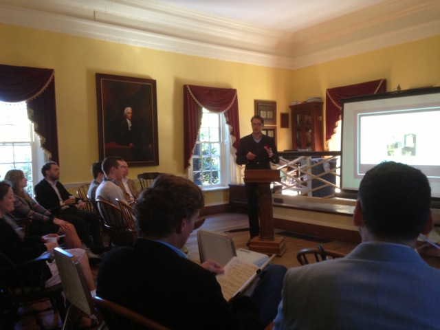 NE chapter president and education chair Sheldon Kostelecky presenting the ongoing collaboration with the MFA to provide our continuing education program offerings in classical architecture and design