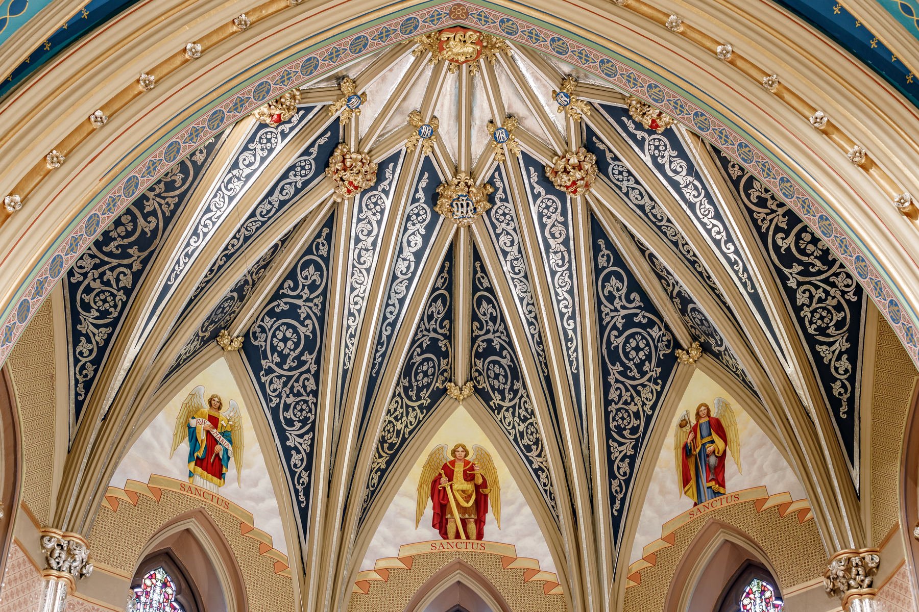   CRAFTSMANSHIP/ARTISANSHIP:  John Canning &amp; Co. for “Saint Mary’s Catholic Church-Decorative Finishes and Artwork”   Photographer Credit: Aaron Joseph  