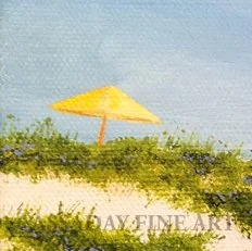 Single umbrella series are 4" X 4", acrylic on canvas. Can create a custom painting in an umbrella color of your choice. $60.00 plus S & H