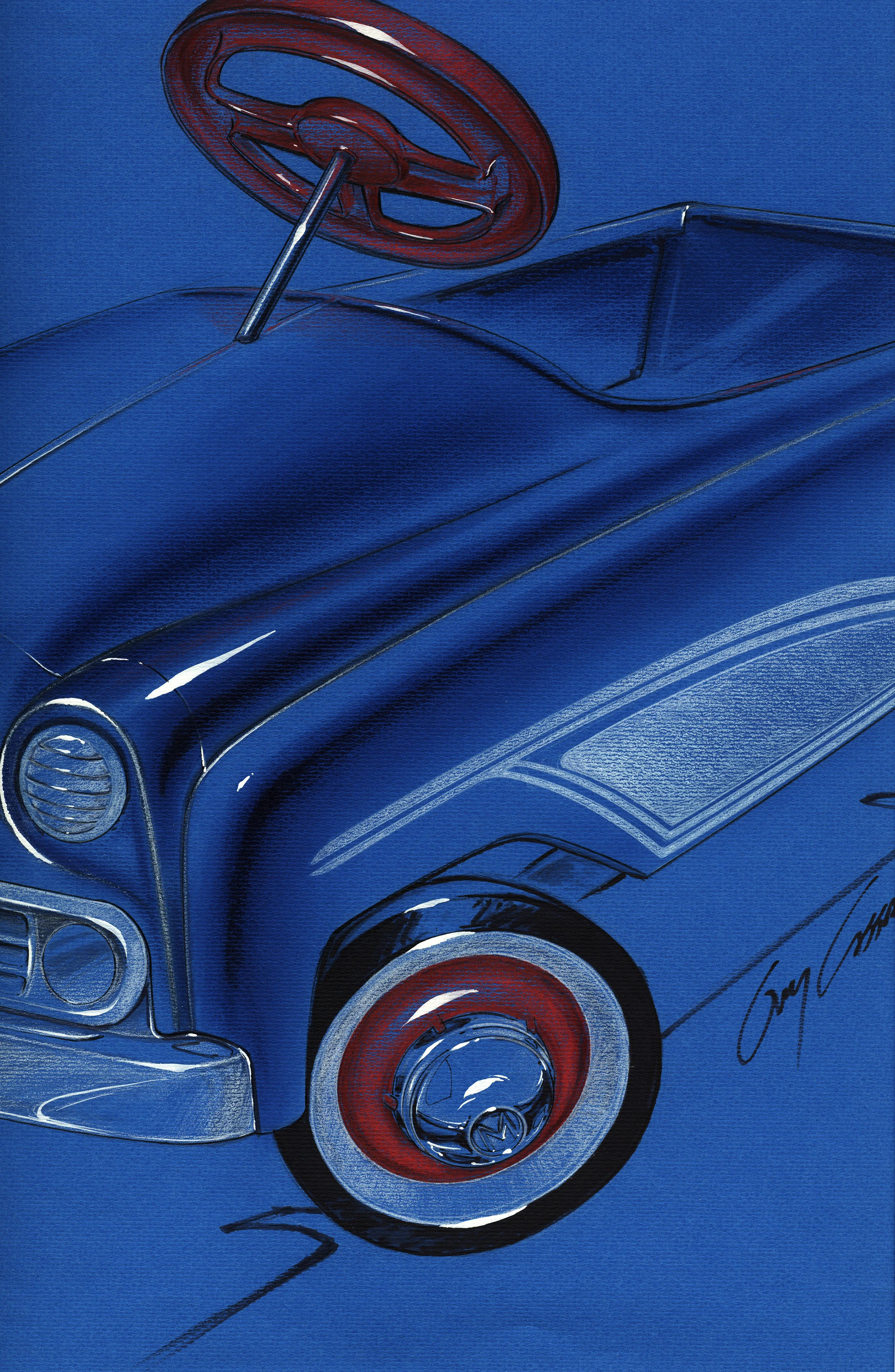 Up Close Detail - Blue Champion