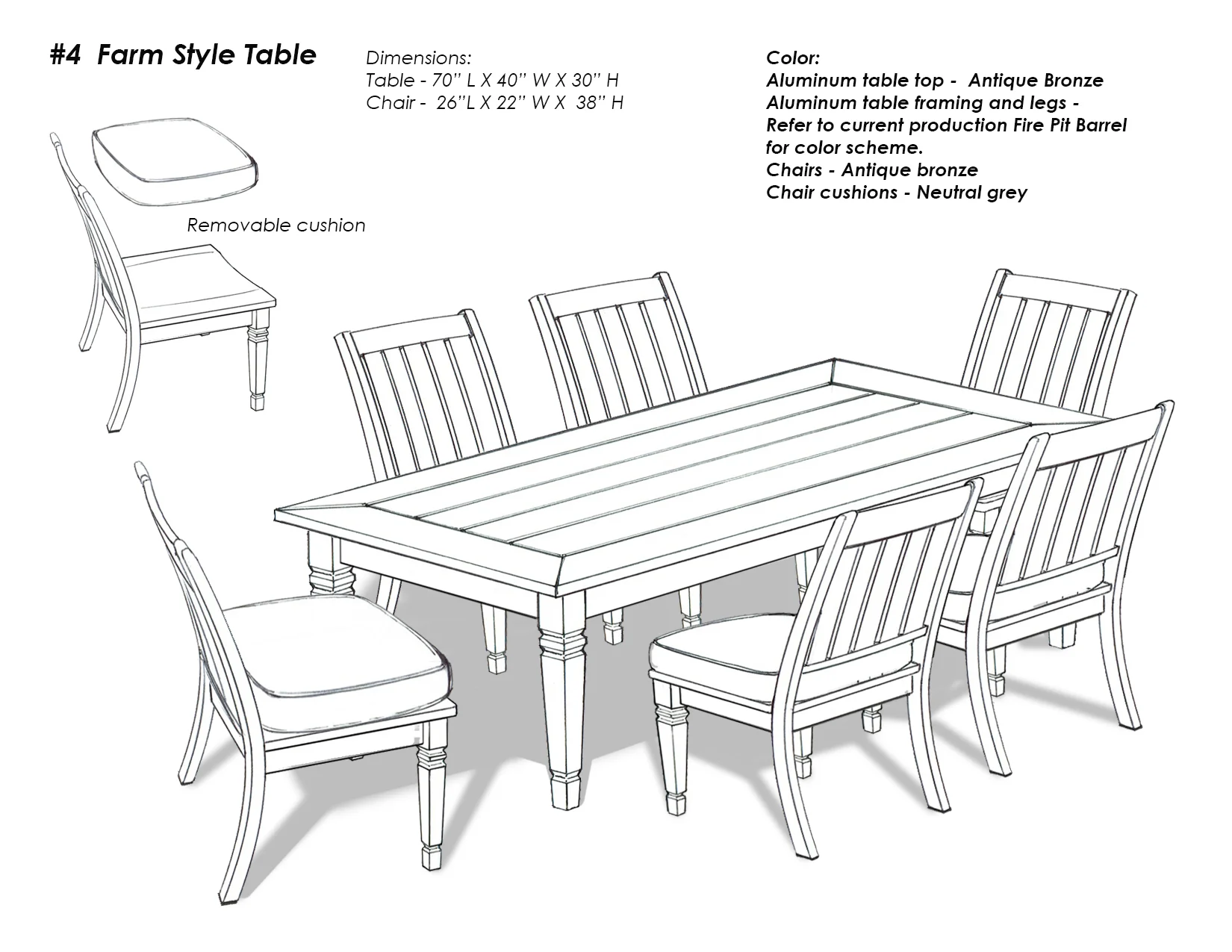 French Country Farm Style Table Set