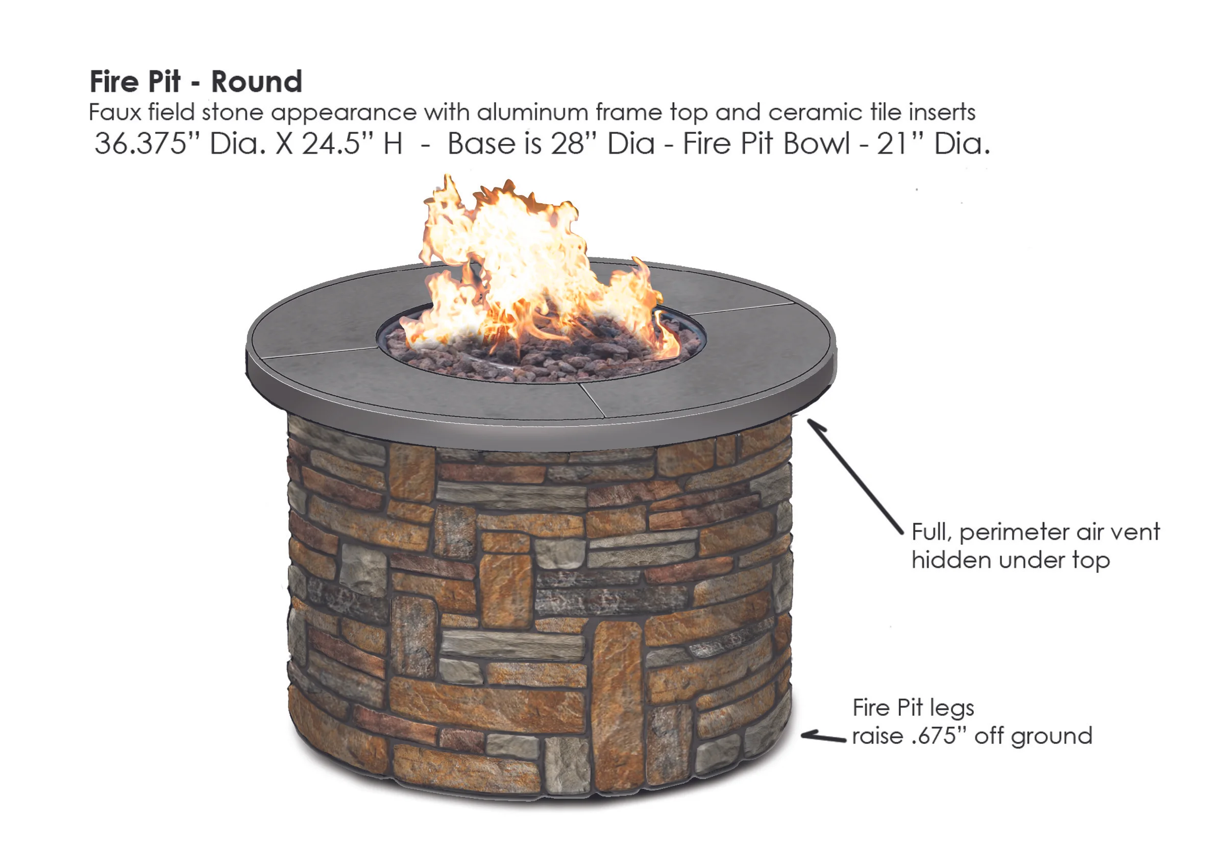 Photorealistic Rendering - Round Fire Pit