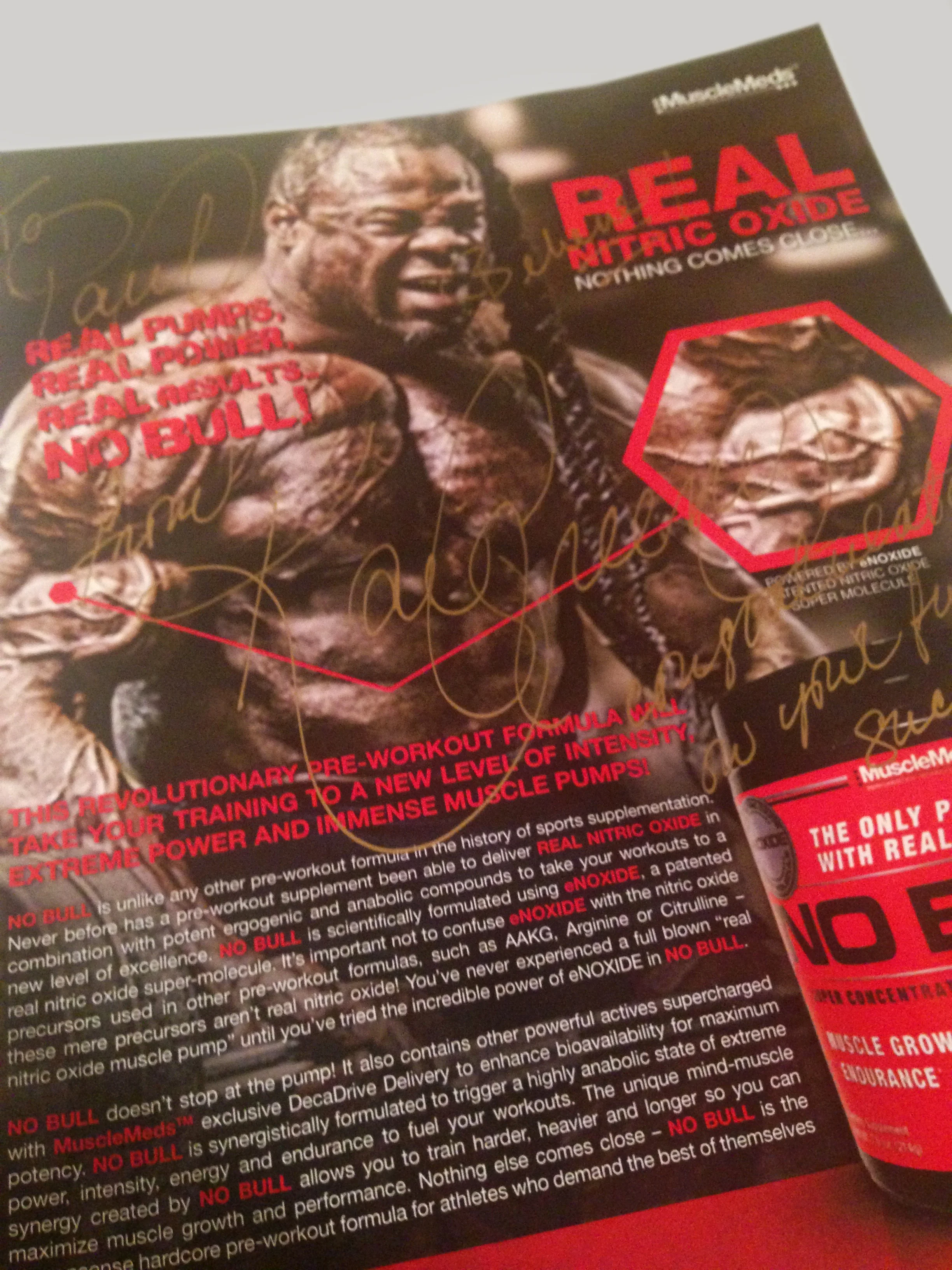   Kai Greene Signed My Winning Ad  