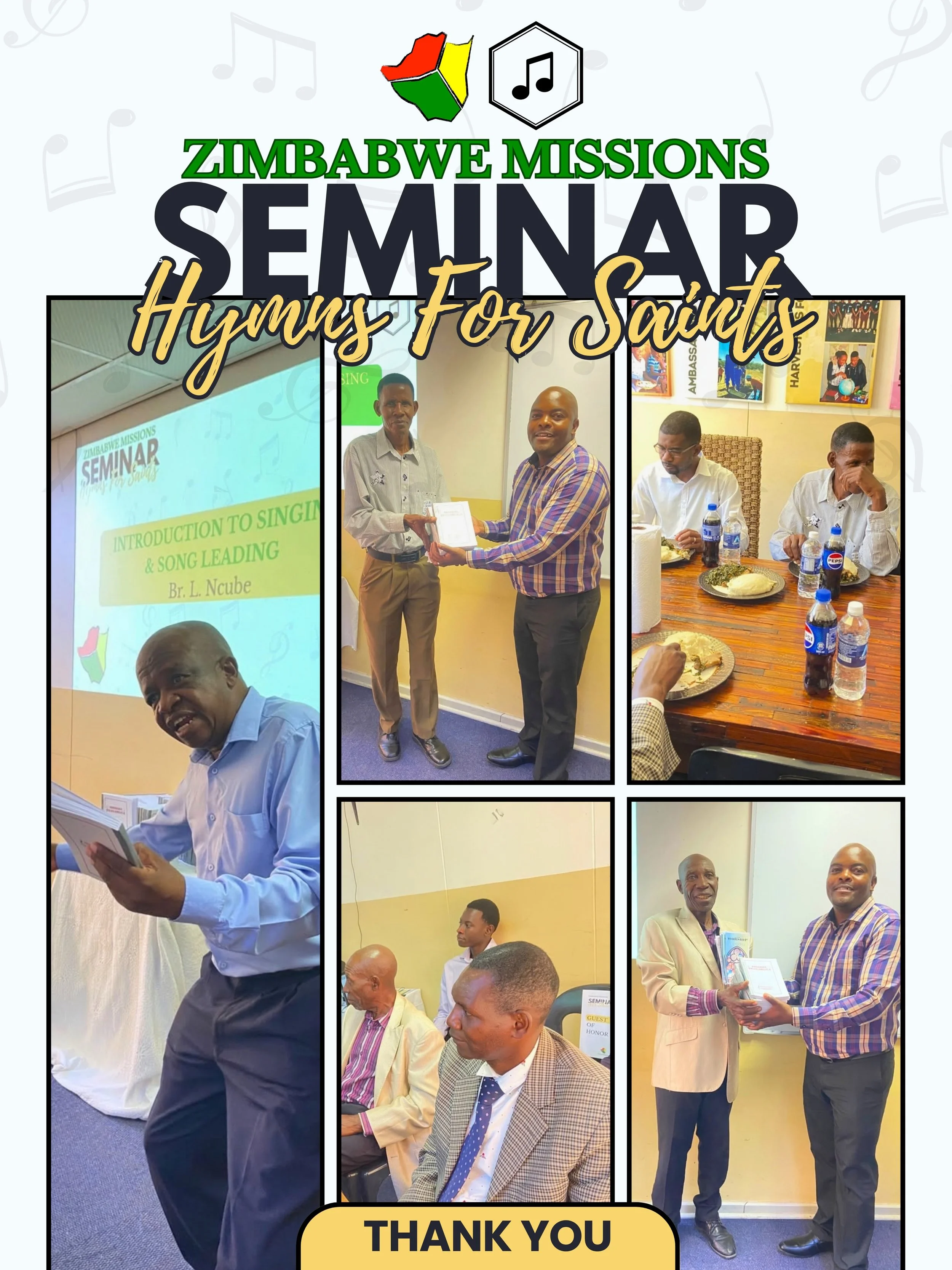 A First for Zimbabwe Missions 🎵📖

Our Hymns For Saints program held its inaugural seminar, aligning with its mission to support church members with songbooks and train song leaders for worship services. We are grateful to everyone who attended and 