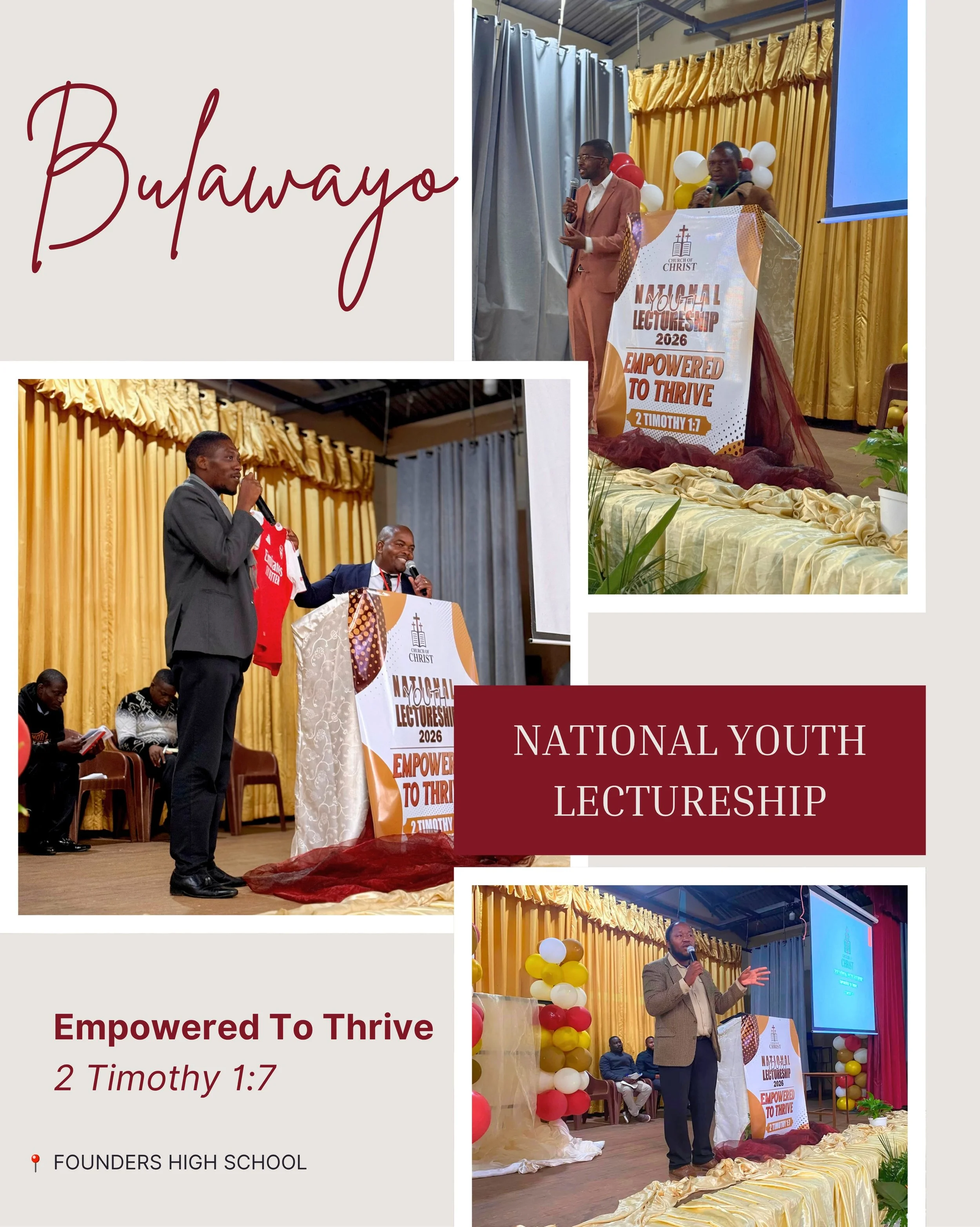 Preaching and Teaching Brothers ✝️

We appreciate the chance our teammates had to share God&rsquo;s word at the current National Youth Lectureship in Bulawayo. All glory to God!

#NationalYouthLectureship
#ChurchesForChrist
#AllGloryToGod