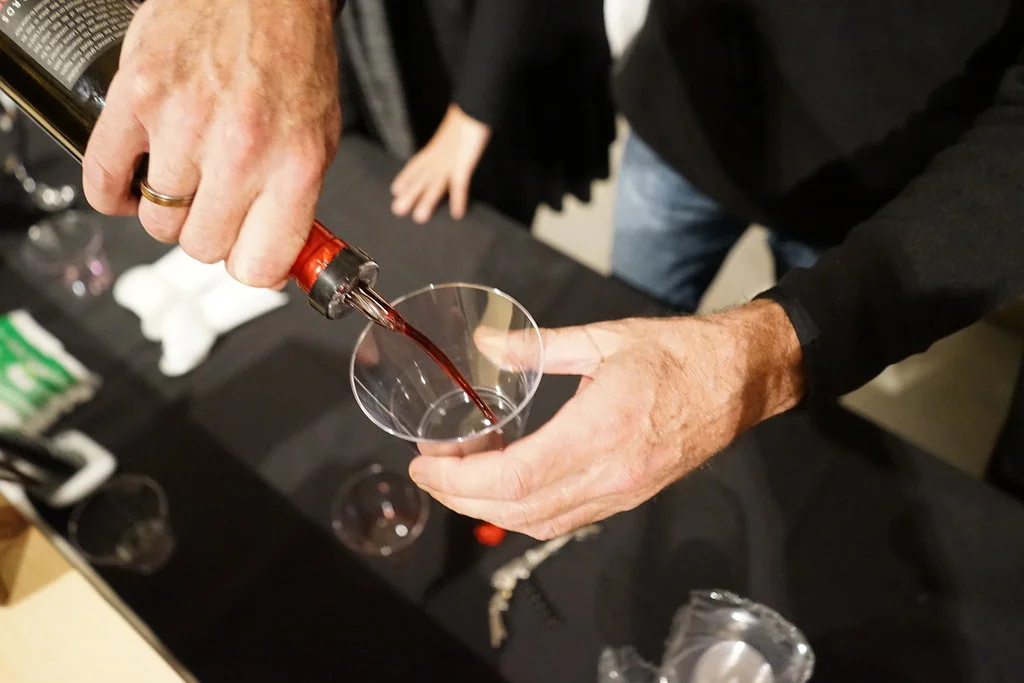 Pouring Via Romano wine