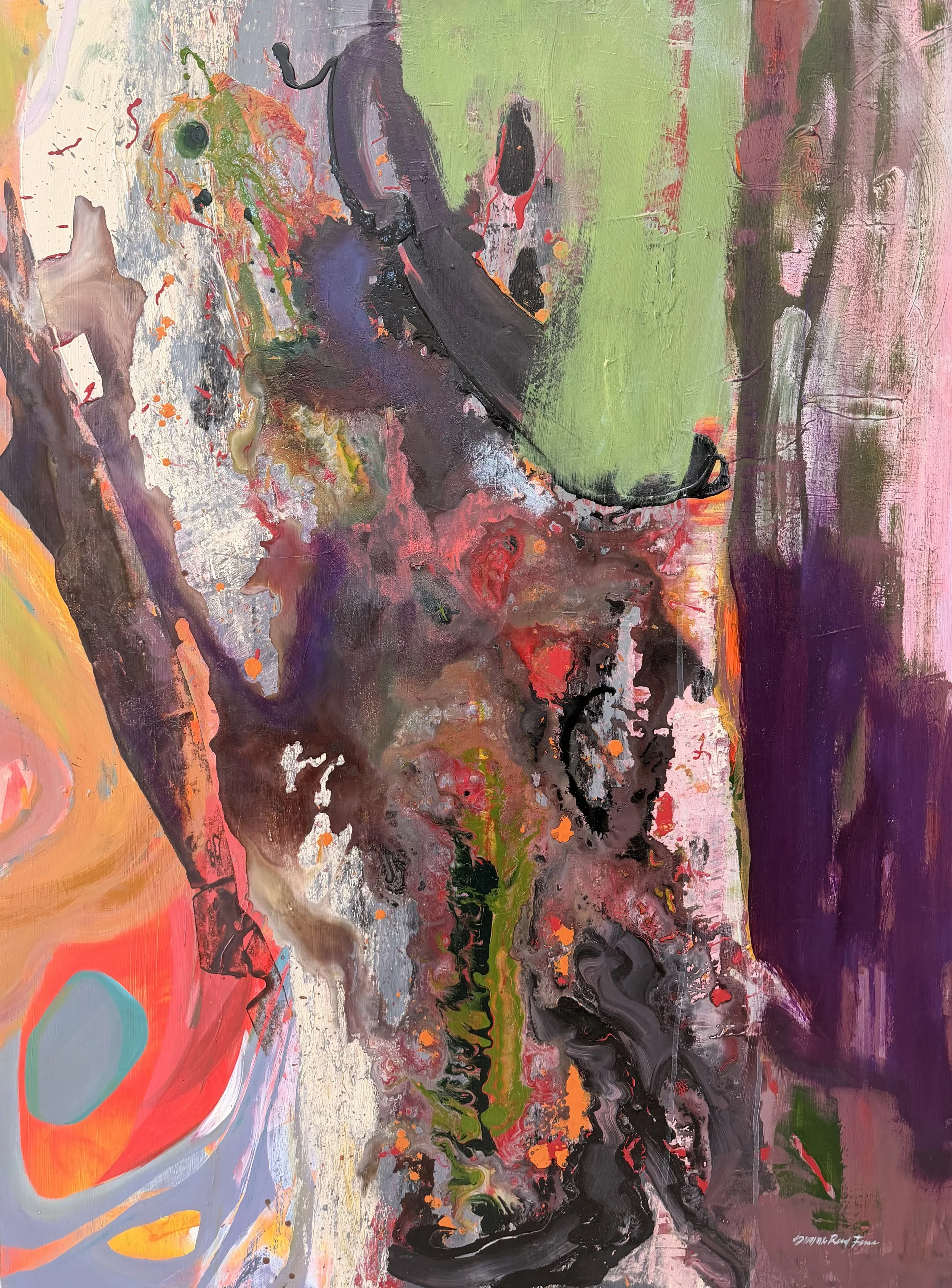 Core .  Acrylic on panel  .  40"x30"  .  Highland Galerie