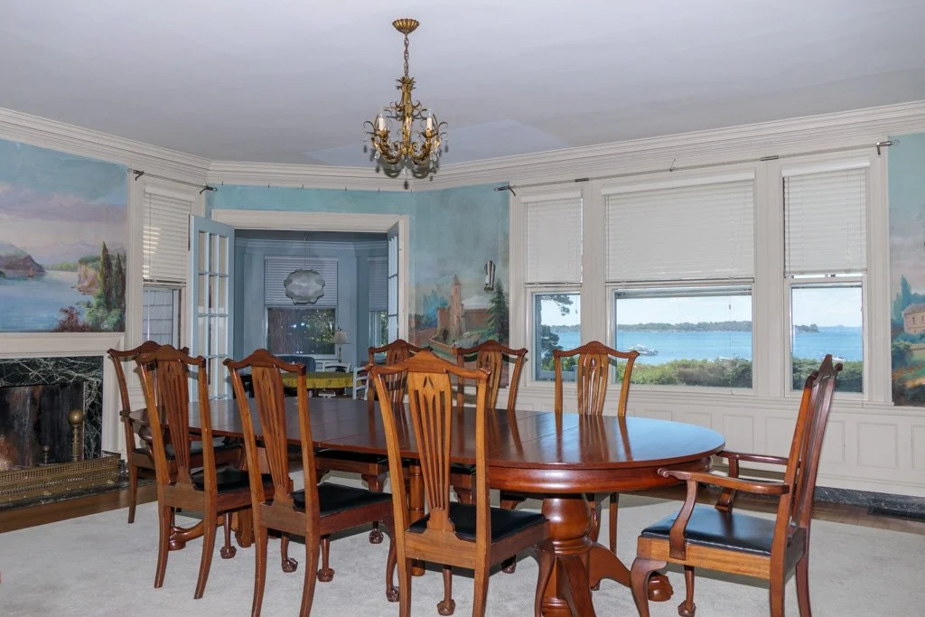  Dining room with murals 