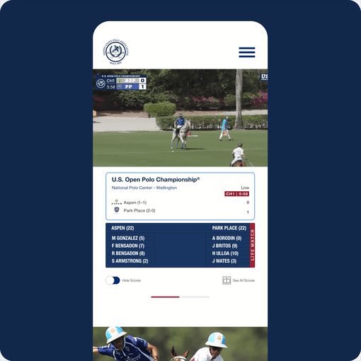 Live streamlined scores — players, context