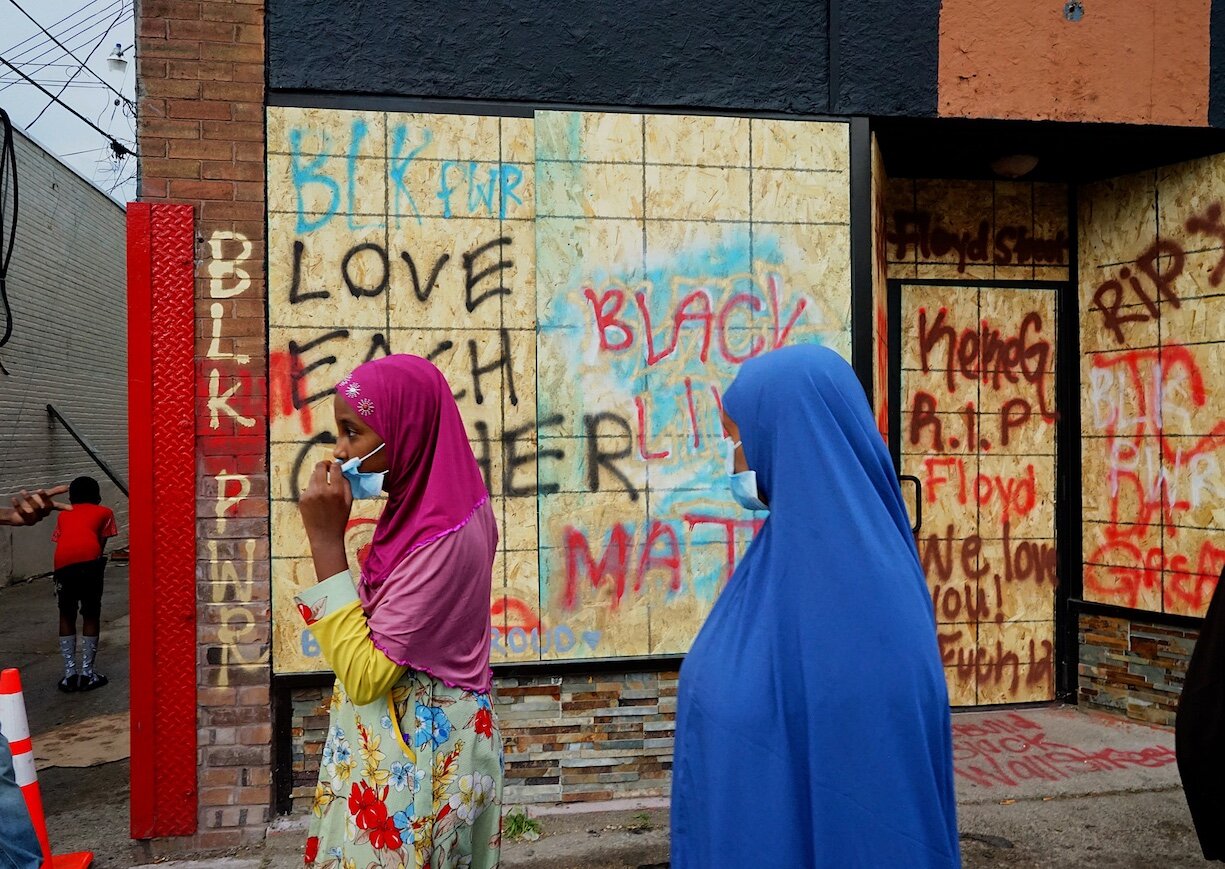  “June, 2020 - Minneapolis, Minnesota - Somalian Muslim women proceed to the vigil for George Floyd. In speaking with a few people from the community, all were outraged by Mr. Floyd’s killing. ‘African Americans and Africans have to stick together. W