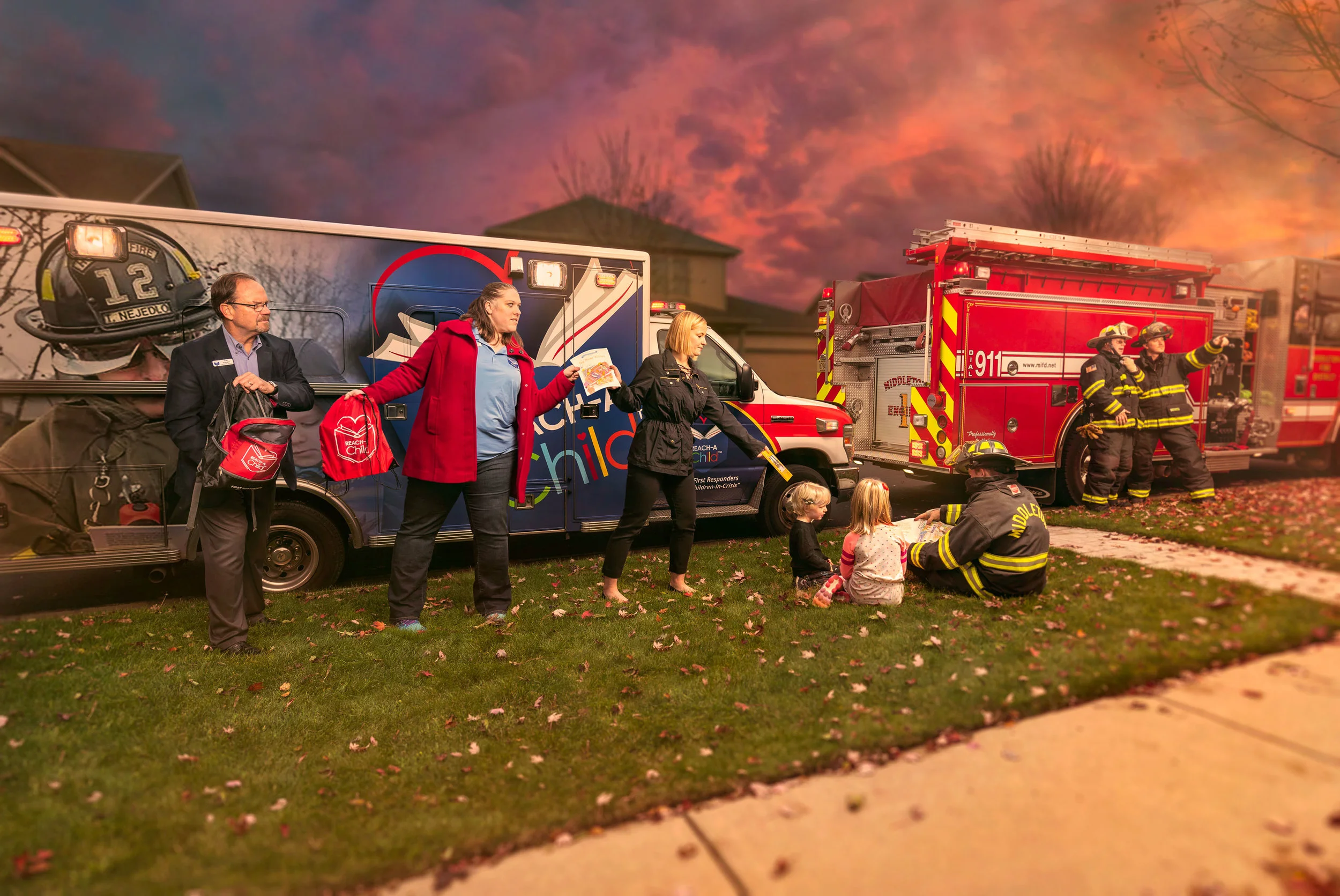 Composite photo created for REACH-A-Child. Professional photography in Madison, WI by Crimson Sun Studios. Specializing in commercial photography; portrait photography, product photography, event photography, architectural photography, time-lapse photography, and travel photography.