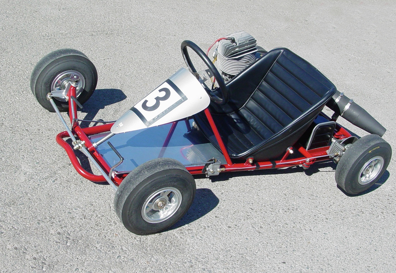 Duffy’s take on a sidewinder kart known as the Flexible Flyer built in 1966. Photo: Enzo Falconi Collection.