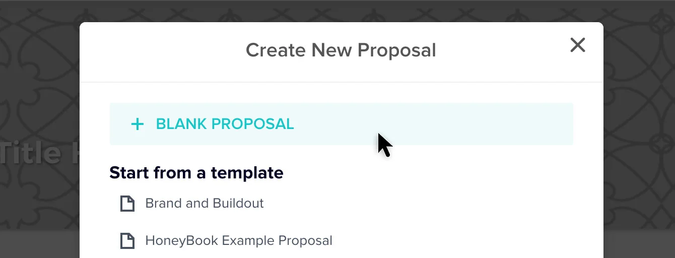 Click “Blank Proposal.”