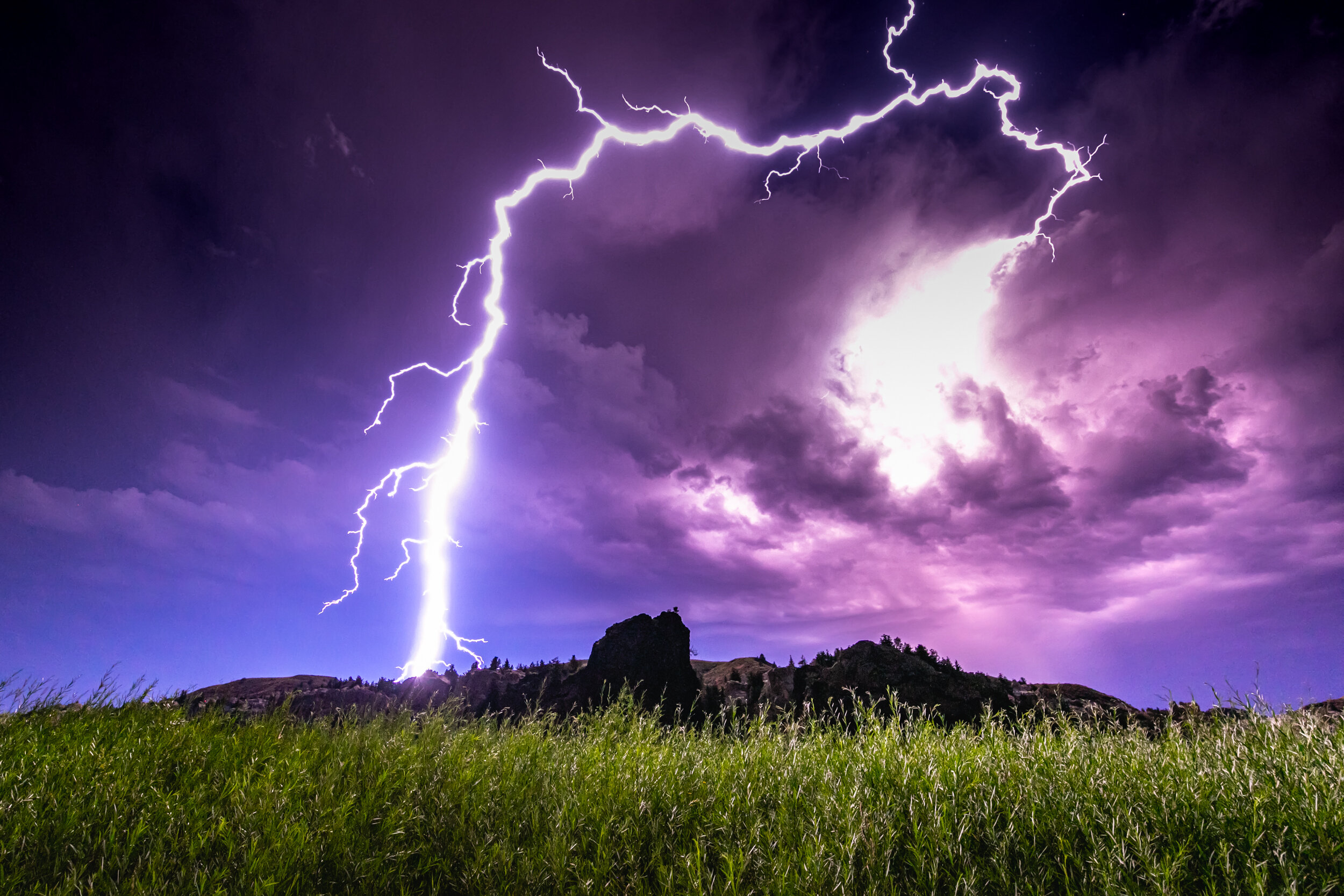 Lightning on Labarge Rock