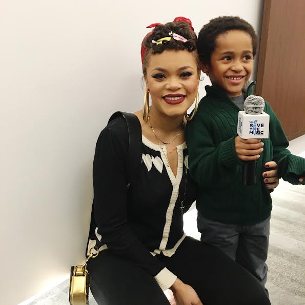 Andra Day supporting VH1 Save the Music Foundation in NYC